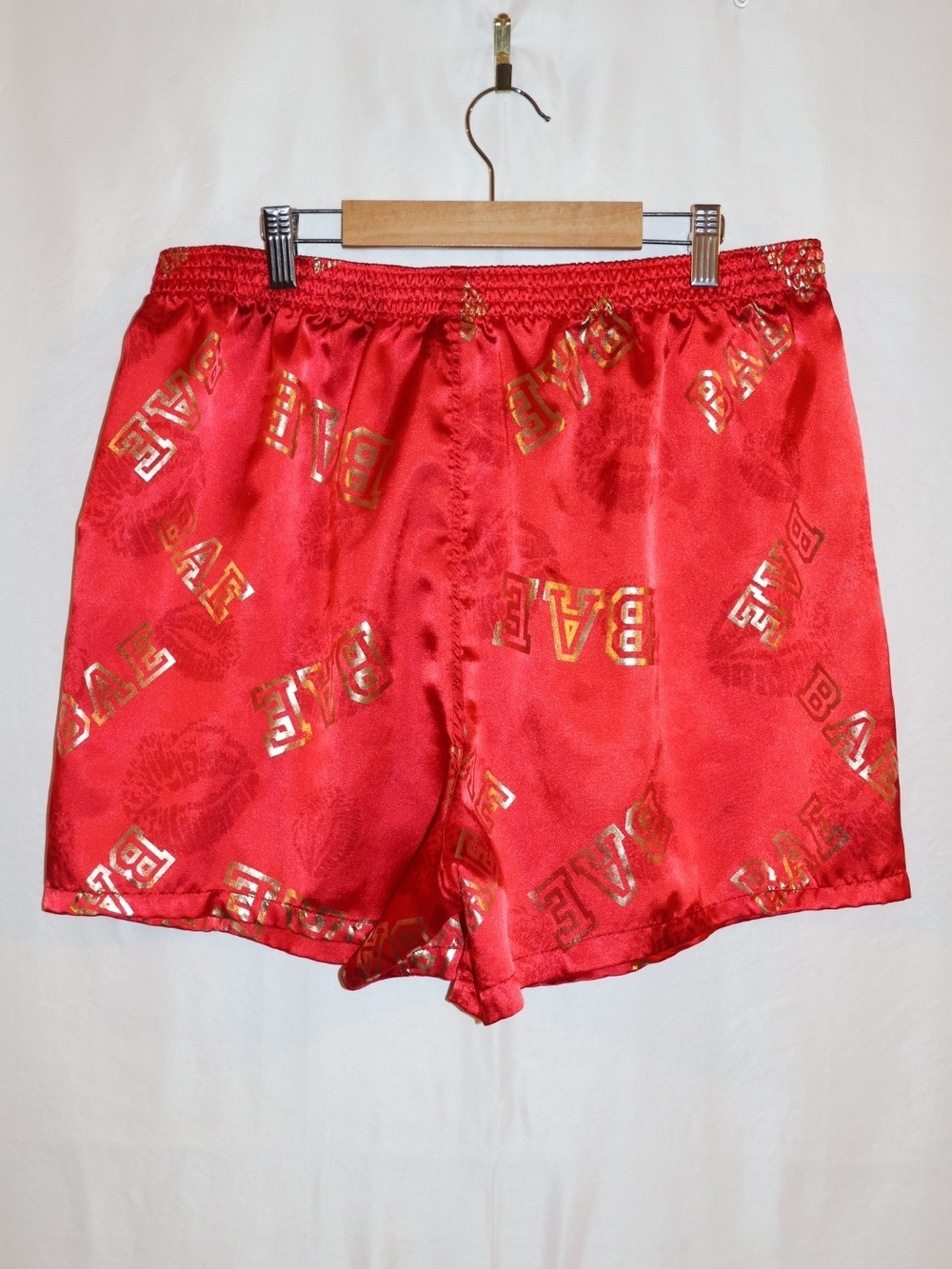 Satin "BAE" Sleepwear Shorts - Picture 2 of 3